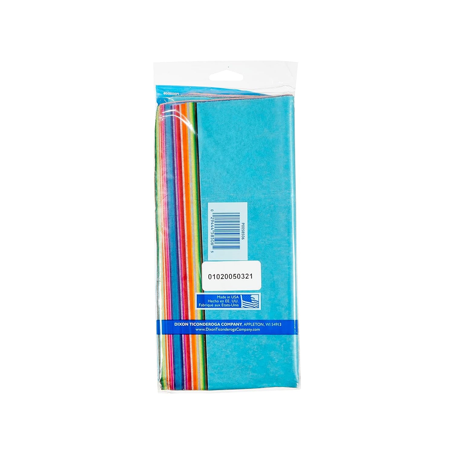 Spectra Deluxe Bleeding Art Tissue P0058506, 20 Assorted Colors, 20" X 30", 20 Sheets