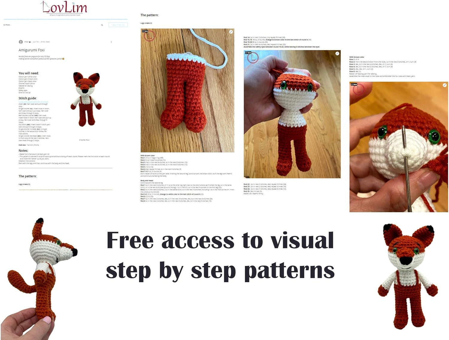 Crochet Yarn Kit, 16 Soft Cotton Yarn Skeins,1000+ Yards, for Crochet and Knitting, Free Crochet/Amigurumi Patterns, Craft DK Yarn Perfect Starter Kit