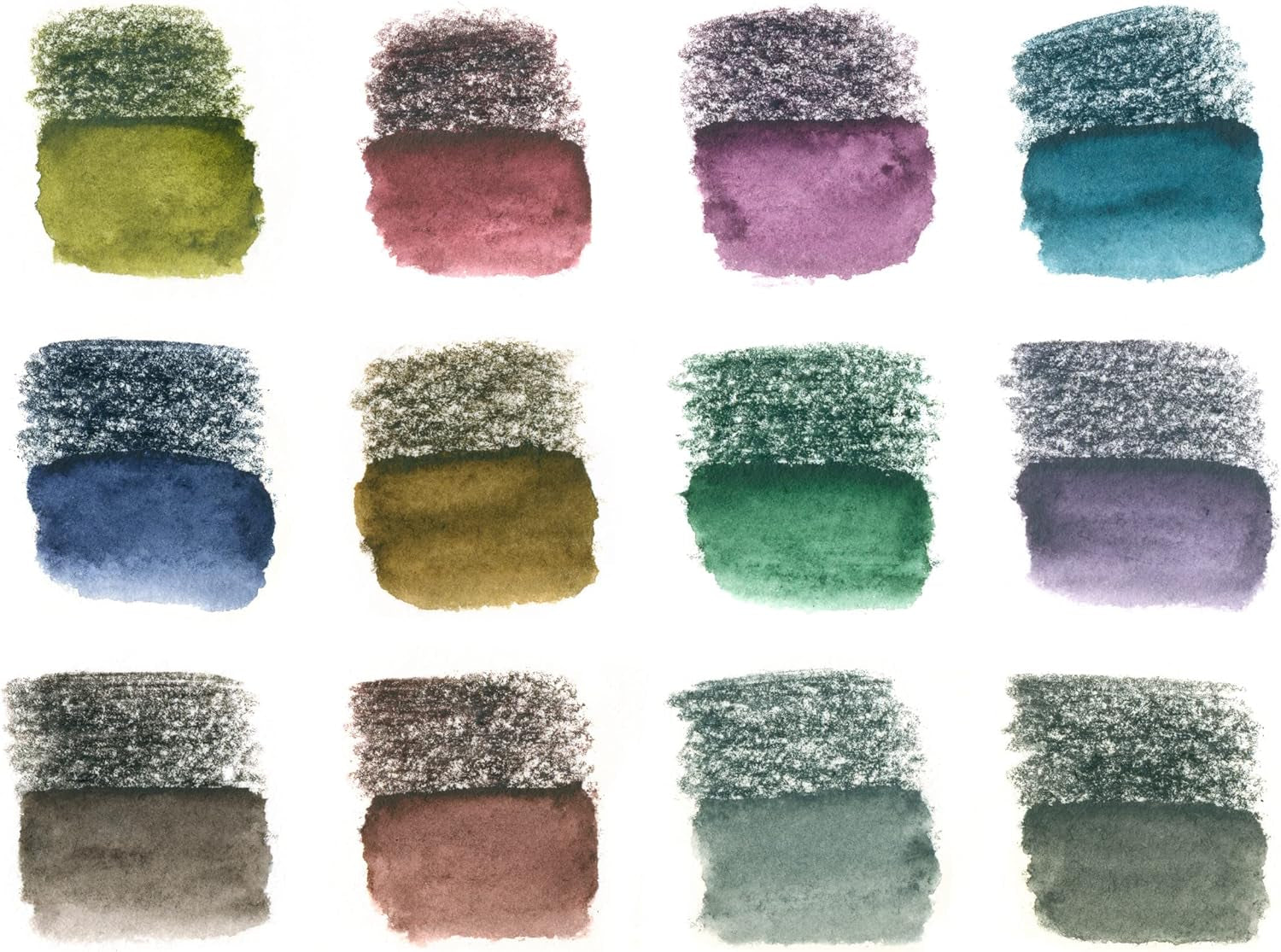 Water-Soluble Tinted Graphite Pencils, Watercolor Artist Set, Pre-Sharpened, 12 Colors in Metal Tin, 14610T M12