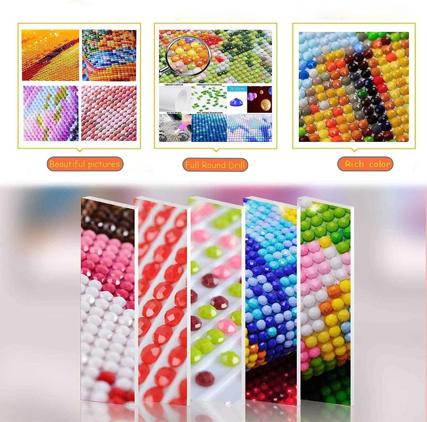 5D Diamond Painting Kits for Adults Beginners,Cross Flower Diamond Art Kit,Diy Full round Drill Diamond Dot Gem Art Kits for Adults,Home Wall Decor 11.8X11.8 Inch