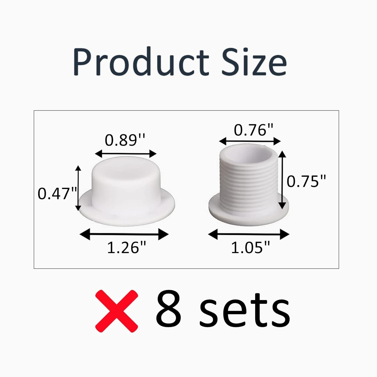8 Sets Screw Replacement Buttons for Simple Southern Beach Bag, Replacement Rivets for Strap Hole Diameter Not below 19.5Mm Beach Bag (White)