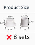 8 Sets Screw Replacement Buttons for Simple Southern Beach Bag, Replacement Rivets for Strap Hole Diameter Not below 19.5Mm Beach Bag (White)