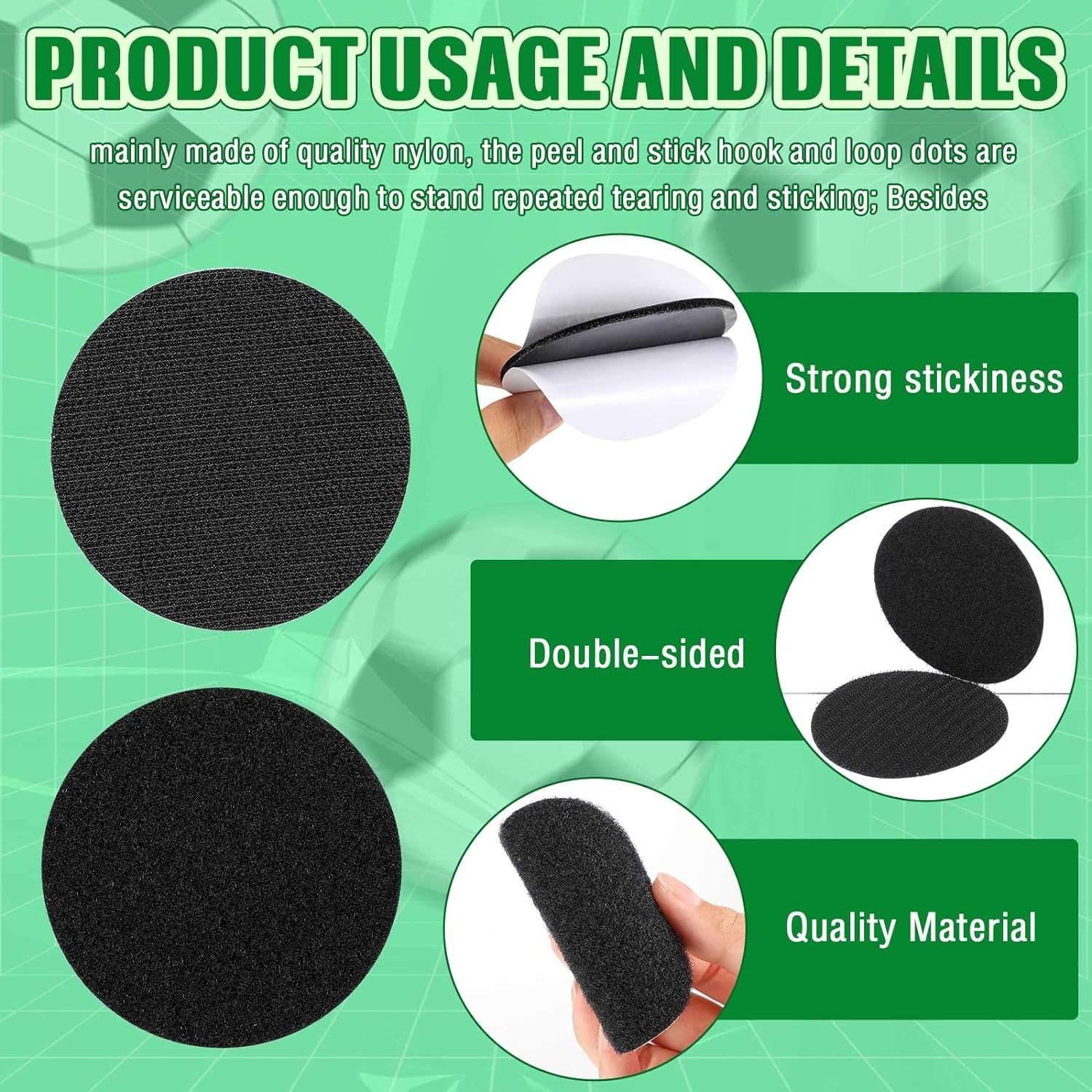 12 Pairs Referee Patch Hook and Loop Dots 3 Inch Self Sticky Circle Hook and Loop round Adhesive Loop Tape Double Sided Hook and Loop Fasteners for Home Office DIY Wall Decor Tool Hanging