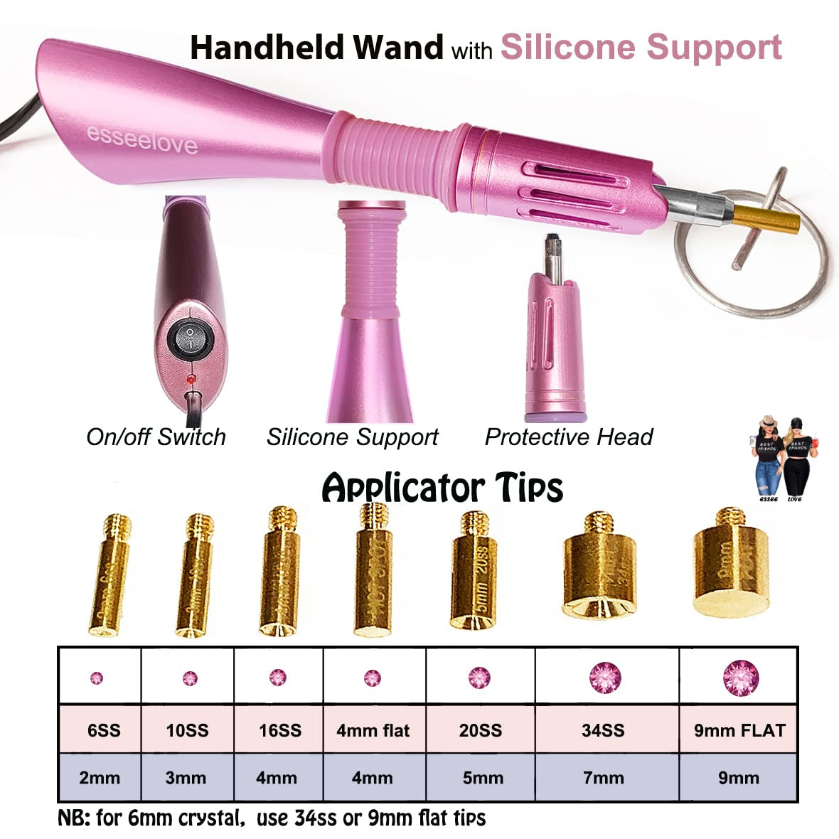 Hotfix Applicator Tool, DIY Hot Fix Rhinestone Setter, Hot Fixed Kit, 5679 Pcs, AB, Clear, 34/30/20/16/10SS, 12 Colors, Bigger Rhinestones, Gem Picker, Bedazzler Kit with Rhinestones