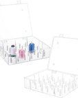 Pack of 2 Tall and Clear Storage Box/Organizer for 2X30 Home Embroidery&Cotton Thread Spools Compatible with Tall Thread Spools from Isacord/Floriani/Madeira/Glide/Ra/Connecting Thread
