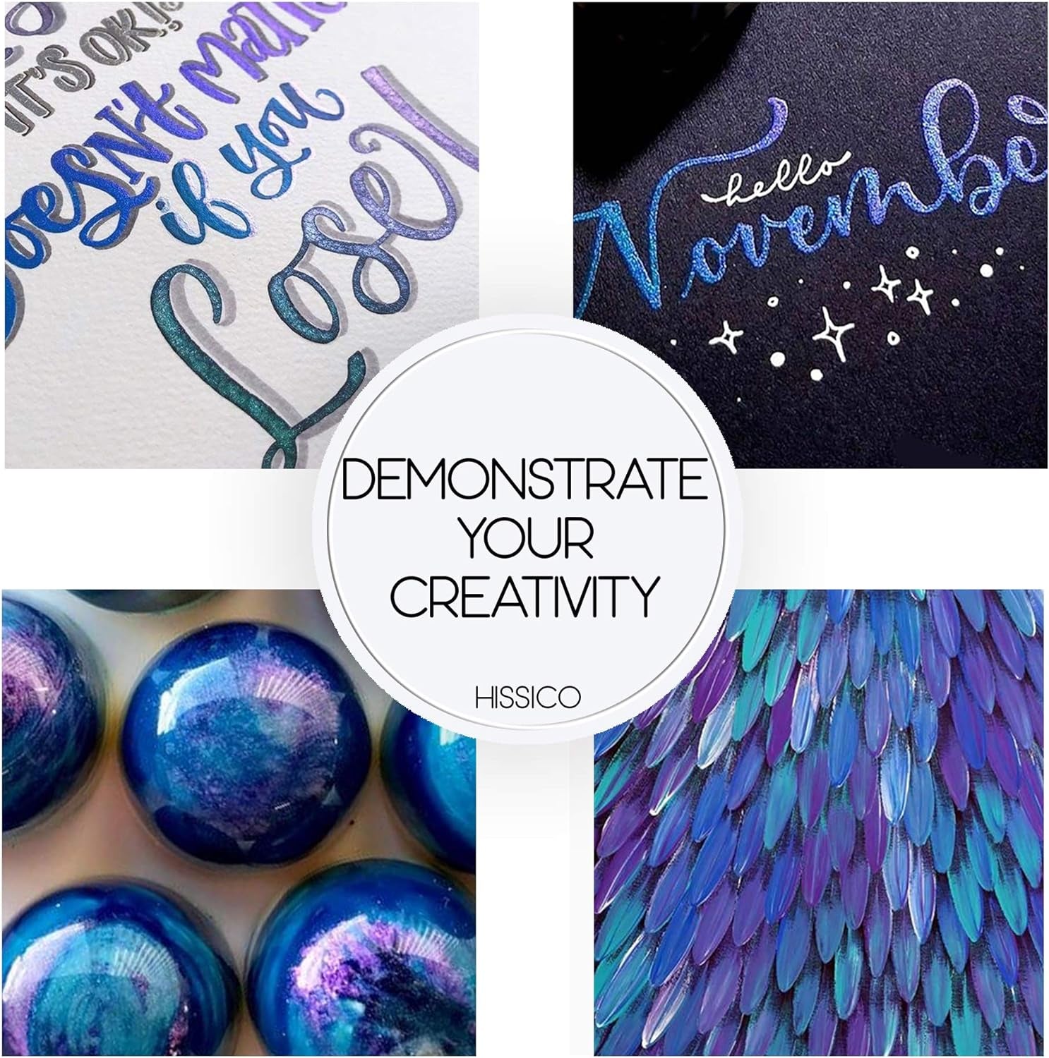 Iridescent Acrylic Paint Set of 16 Chameleon Colors 60Ml 2 OZ Bottles, High Viscosity Shimmer Paint for Artists, Beginners on Rocks, Crafts, Canvas, Wood, Fabric, Ceramic