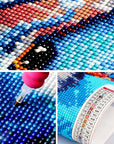 5D Diamond Painting Kits for Adults,Honey Bee Diamond Art Stained Glass Kits for Beginner DIY Diamond Dots Bead Art, Full round Diamond Painting Gem Art Wall Decor 12X12 Inch