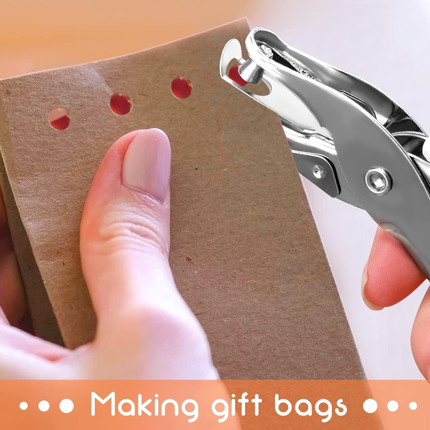 24 Pack 1 Hole Punch 1/4 Inch Single Hole Puncher Metal 5 Sheet Capacity Single Hole Punch Set Silver Paper Punches for Greeting Cards Scrapbook Notebook Puncher Craft Paper Hand Tool