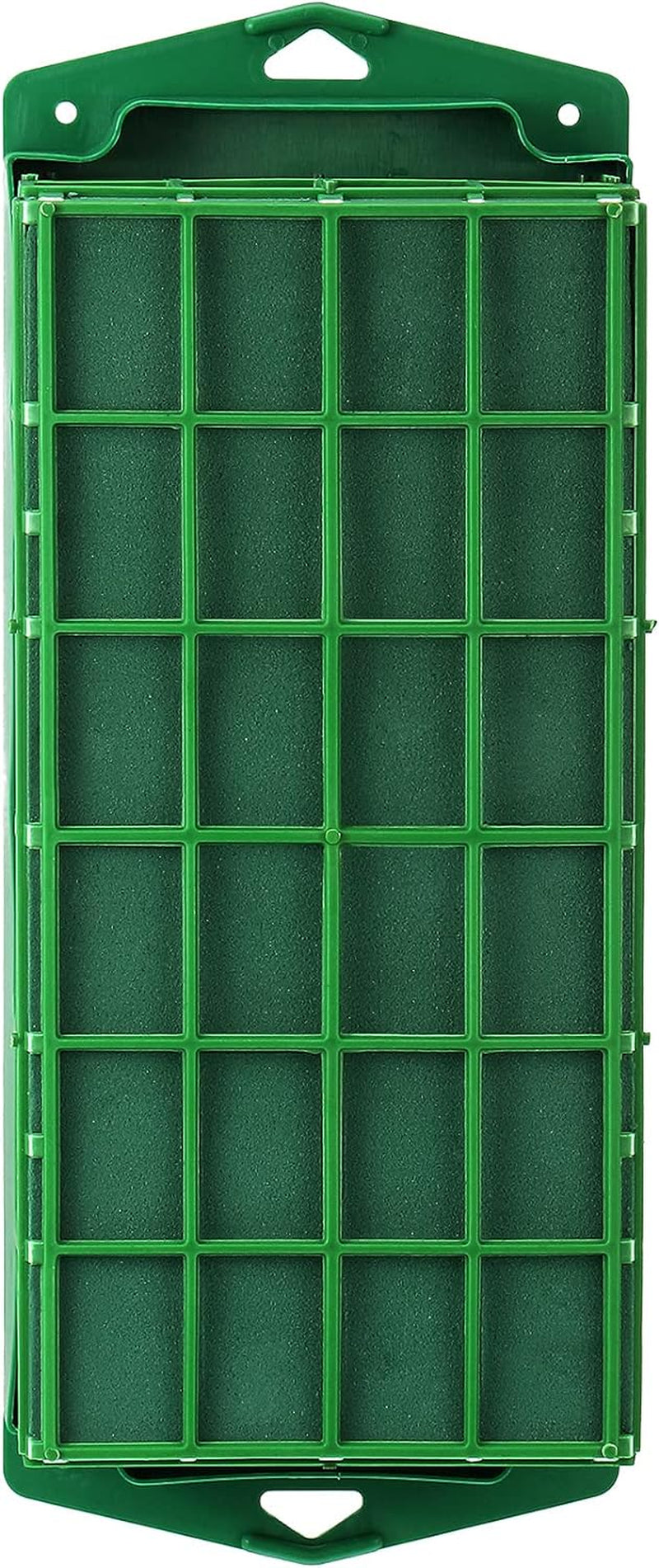 2 Pieces Floral Foam Cage Flower Holder with Floral Foam for Fresh Flowers Cage Bowl for Table Centerpiece Floral Arrangement, Rectangle, 11.8 X 4.7 X 3.1 Inch