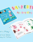 24 Colors Air Dry Clay for Kids Safe Soft & Ultra Light Magic Modeling Clay Kit with Project Book, Accessories and Sculpting Tools, Creative Gift for Boys & Girls