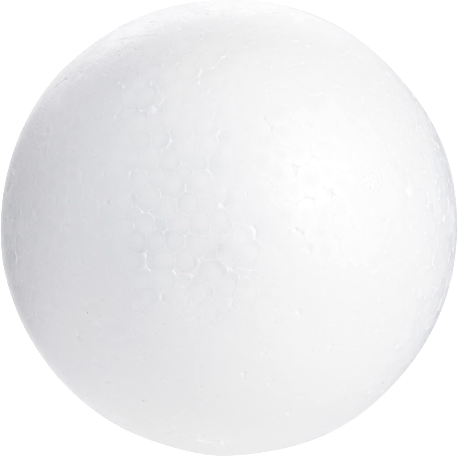 5 Inch Foam Balls for Crafts - 4 Pack Solid round White Polystyrene Spheres for Ornaments, DIY Projects, Craft Modeling
