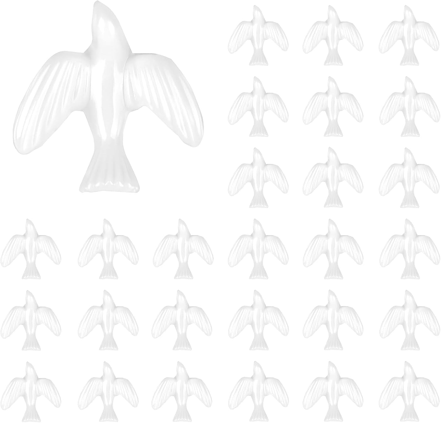 36 Mini Doves for Crafts, 1.5 Inch Bulk White Dove Miniature Birds for Crafts Wedding Cake Decoration (36PCS 1.5 Inch)