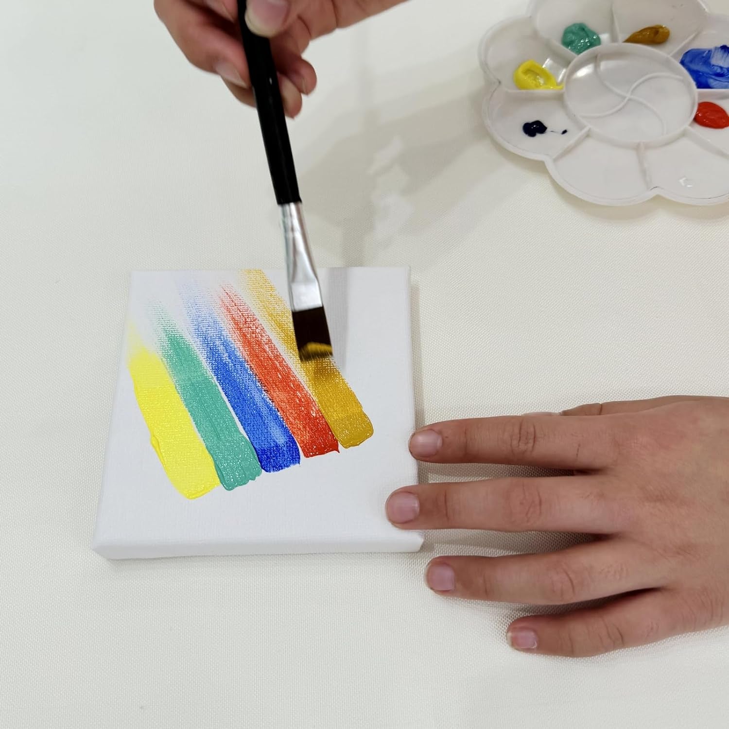 Mini Stretched Canvas 4X4 Inch Small Blank Canvas Pack of 6