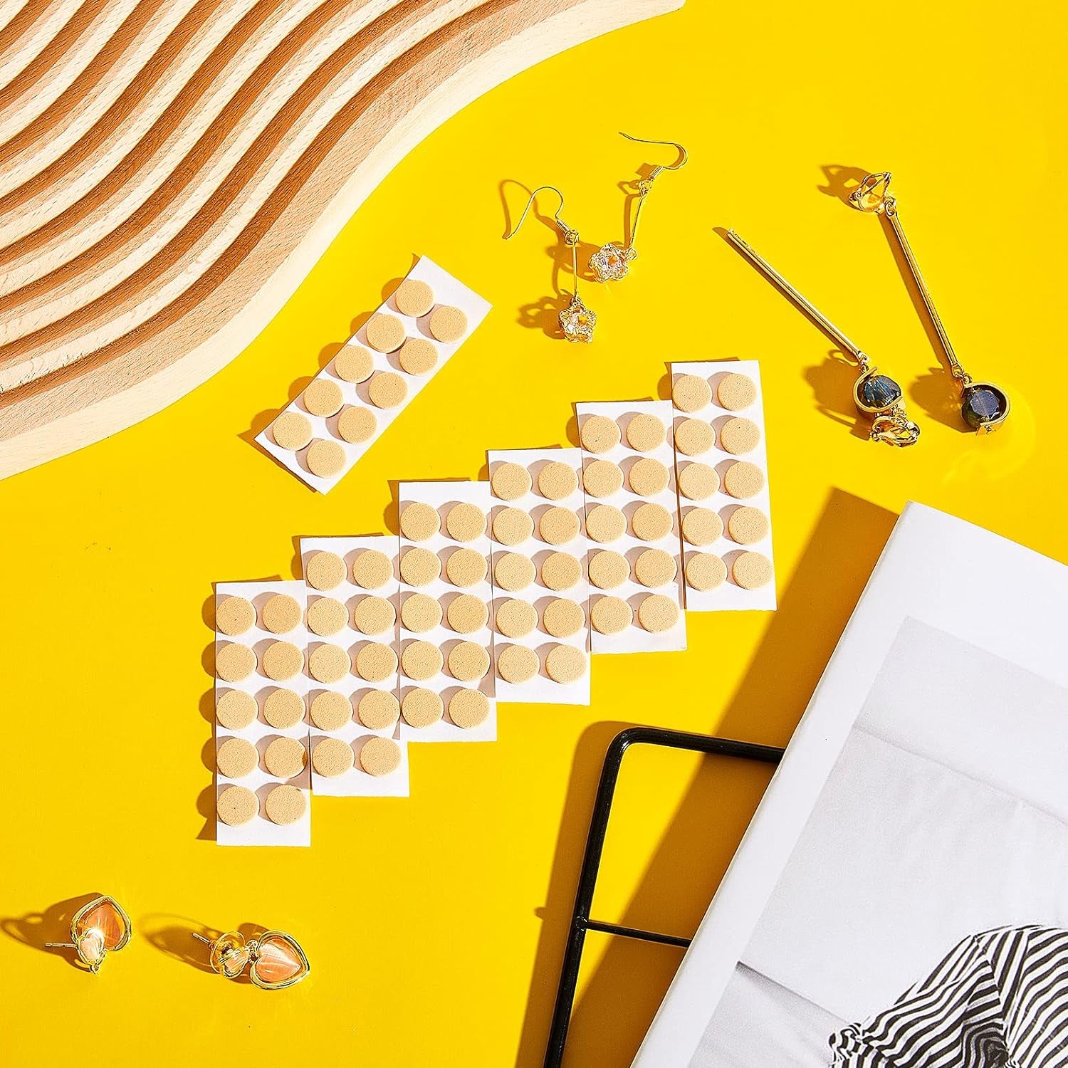 300 Pieces Earring Support Patches Earring Lifters and Earring Backs for Support Pads Earrings Waterproof Lifting Patches Ear Lobe Support Backs