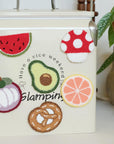 6PCS Embroidery Punch Needle Food Series Refrigerator Magnets Set, Rug Punch Decoration DIY Kit for Children and Adult Beginner