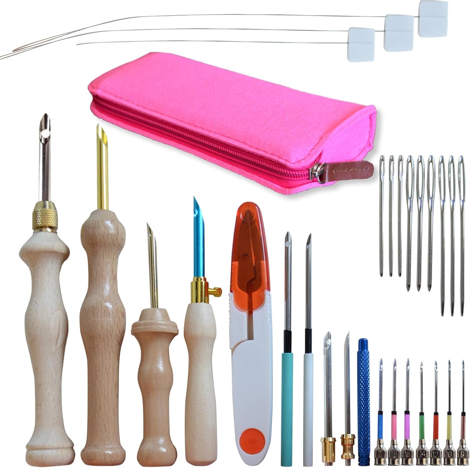 Adjustable Punch Needle Embroidery Kit for Adults - Complete Beginner Set with Tools - Ideal for Punch Needle and Needle Punch Projects