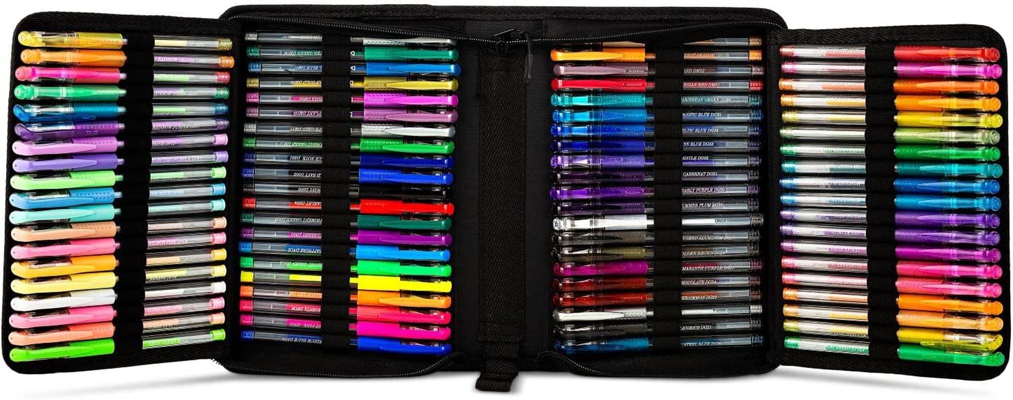 160 Color Artist Gel Pen Set Includes 36 Glitter Gel Pens, 12 Metallic, 12 Pastel, 9 Neon, 6 Rainbow, 5 Standard +80 Matching Color Refills Kids & Adults
