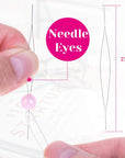 Stretchy String for Bracelets,  3 Rolls Elastic String Jewelry Bead Cord with 3Pcs Large Eye Beading Needles for Pony Seed Beads, Bracelets and Jewelry Making