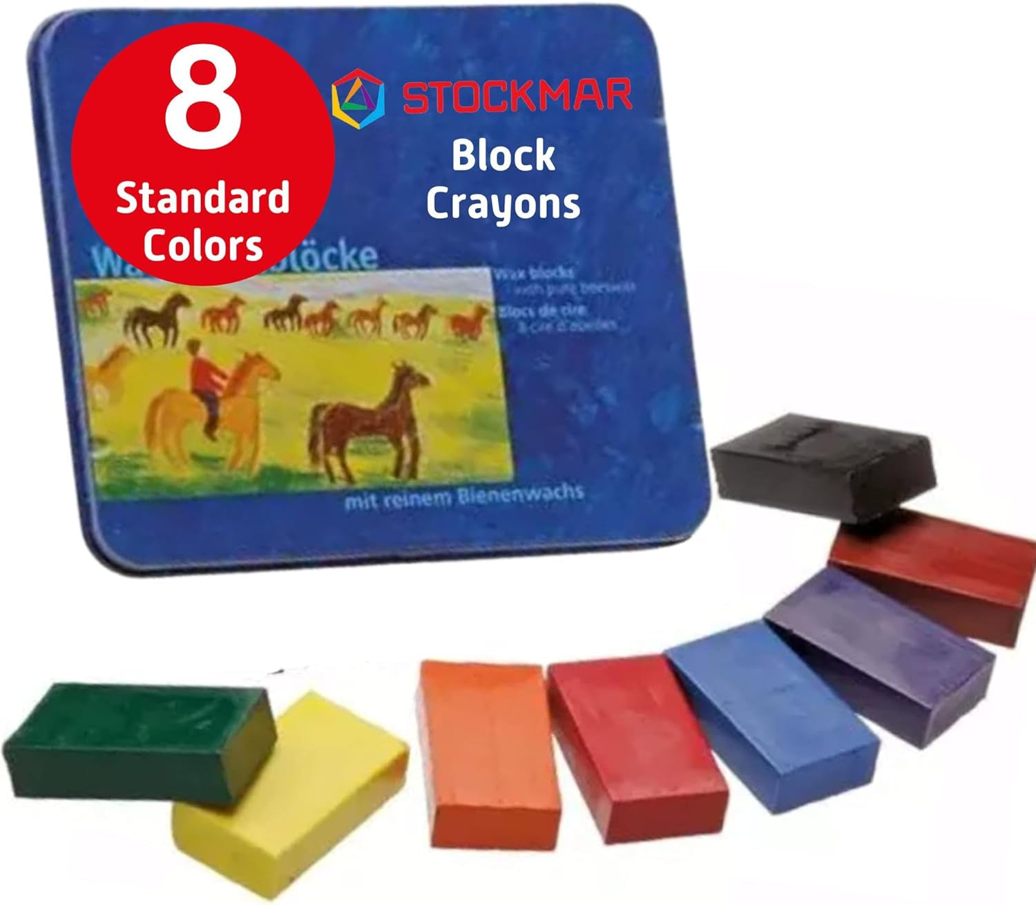 204884258 Waterproof Beeswax Blocks in Tin, 8 Blocks