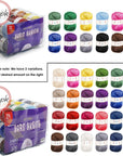 Soft Yarn 2400 Yards (24X50G), Acrylic Yarn for Crocheting & Knitting, 24 Vivid Colors, Perfect for Crafts, Amigurumi Yarn Set