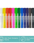 Kwik Stix Solid Tempera Paints, Thin Stix Paint Pens, Super Quick Drying, 6 Neon, 6 Metalix & 12 Classic Vibrant Colors - 24 Pack - TPG-620