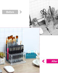 96 Hole Pencil Brush Holder Acrylic Pen Holder Desk Stand Organizer for Pencils Paint Brushes Markers Display and Home Storage (1 Pieces)