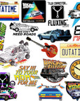 Back to the Future 50Ct Vinyl Large Deluxe Stickers Variety Pack - Laptop, Water Bottle, Scrapbooking, Tablet, Skateboard, Indoor/Outdoor - Set of 50