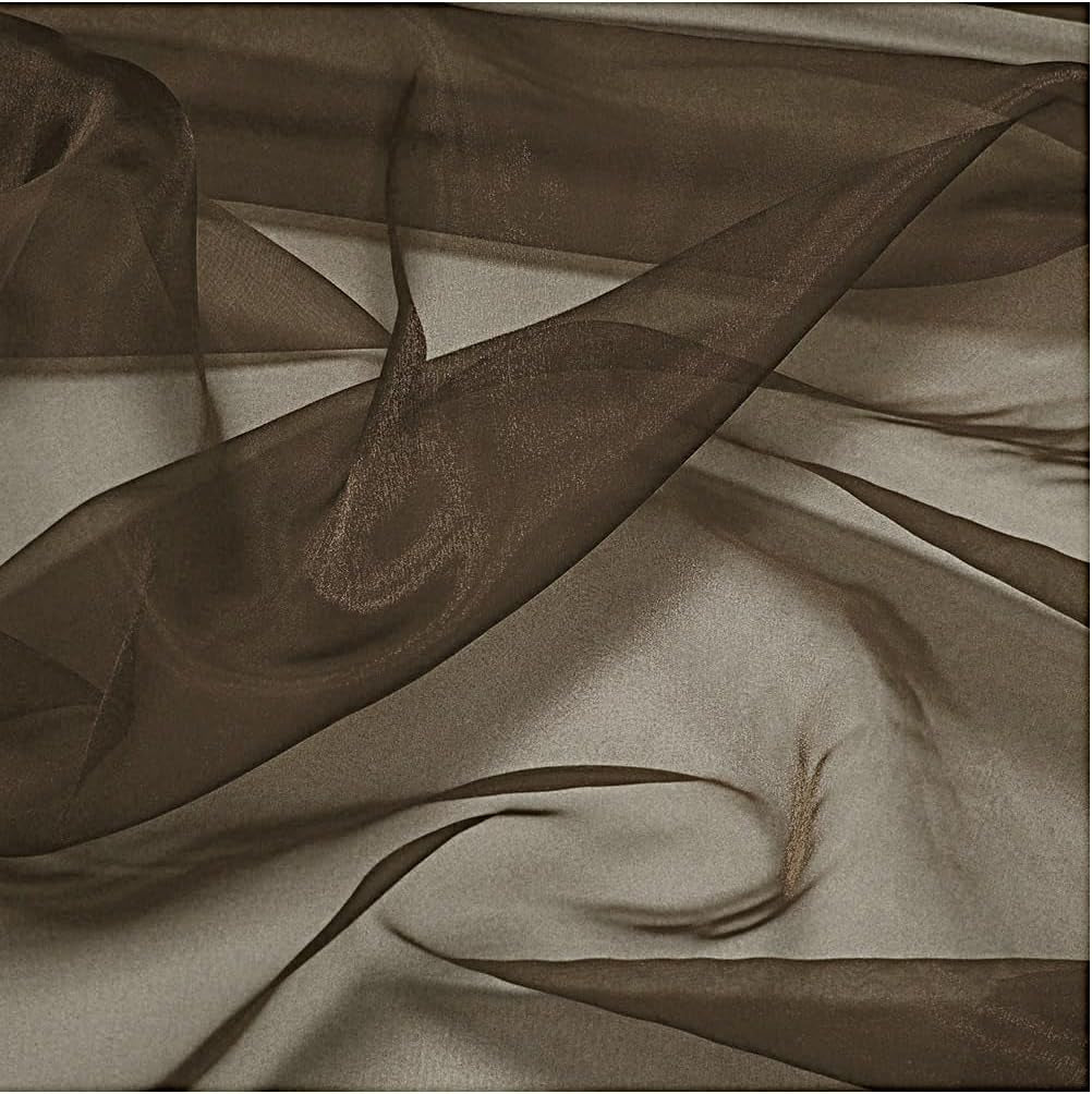 Pack of 25 Yards Long Bridal Solid Sheer Organza Fabric Bolt for Wedding Dress, Fashion, Crafts, Decorations, Backdrop, Christmas Craft Supplies, Silky Shiny Organza Fabrics 44” Wide- Dark Purple