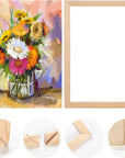 4 Pack Canvas Stretcher Bars Kit, 12 X 16 Inch Wooden Canvas Frame for Prints, Paint by Numbers & Poster, Oil Paintings