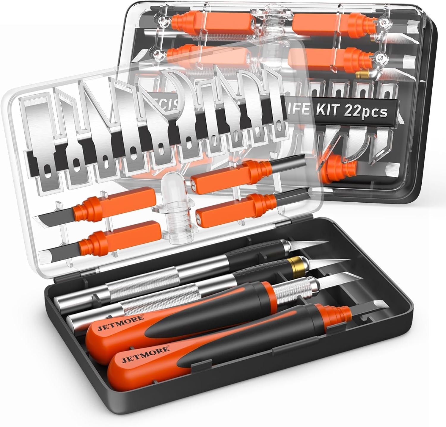 16 Pcs Craft Knife, 3 Pcs Exacto Knife with 13 Pcs SK5 Steel Sharp Blades, Professional Hobby Knife Perfect for Modeling, Carving, Precision Knife for Arts &amp; Crafts, Art Knife Exacting Knife