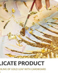 100PCS Gold Leaf Sheets for Gilding Painting DIY Craft Non Fading Non Oxidising 6.1X5.3In