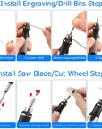 USB Rechargable Engraving Pen with 42 Bits, Mini Electric DIY Engraver Cordless Rotary Tools Portable Engraving Tool for Jewelry Wood Metal Stone Plastic Glass Etching
