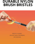 Artist Paint Brushes Set of 12 - Paint Brushes for Acrylic Painting, No Shedding Flat Fan Acrylic Paint Brushes, Face Watercolor Nail Oil Paint Brushes with Aluminum Ferrule & Wooden Handle
