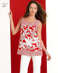 U06871A New Look Easy to Sew Misses' Pullover Tunic and Top Sewing Pattern Kit, Code 6871, Sizes 10-22
