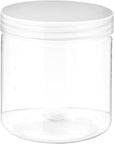 Slime Containers with Lids - 8 Pack Clear Plastic Jars for Kids DIY Crafts (12 Oz)