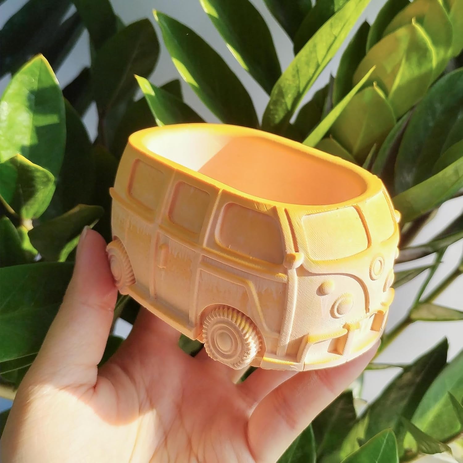 3D Bus Flower Pot Silicone Mold Container Bowl Resin Mold Retro Car Shape Candle Vessel Concrete Cement Mold Epoxy Resin Casting Silicone Molds Succulent Planter Storage Box DIY Art Crafts