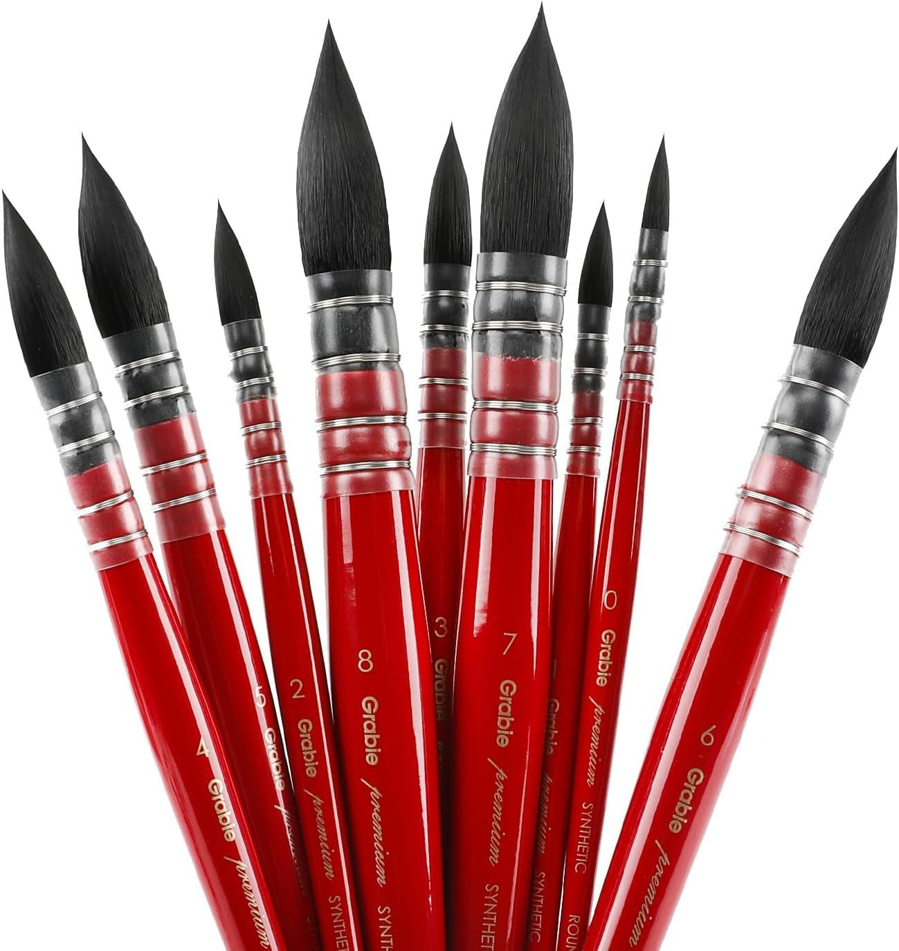 Professional Watercolor Paint Brushes, Mop Paintbrushes, 9 Pcs, Synthetic Squirrel Hair, Art Supplies for Painting, Great Watercolor Set for Artists, Amateur Hobbyists and Painting Lovers