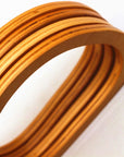 4PCS MDF Oval Shaped Handles Replacement for Handmade Bag Handbags Purse Handles (Light Brown)