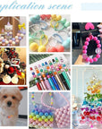 50Pcs Chunk Beads, 20Mm Focal Beads Bubblegum Beads Colorful Pen Beads Large Rhinestone Pearl Beads Loose Beads Spacer Beads for Pen School Jewelry Bracelet Necklace Keychain Craft Making