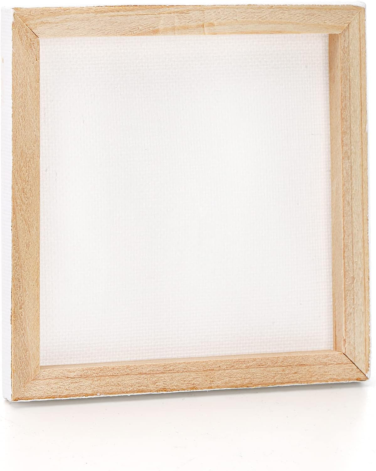 24 Pack 4" X 4" Mini Canvas and Easel Set, Small Art Easel Stand with Canvas Set, Tabletop Wooden Display Stand and Canvas Panels for Artist, Students, Adults, Kids Painting