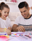1500Pcs Pony Beads Bracelet Making Kit, 24 Colors Friendship Bracelet Kit Kandi Beads, Letter Beads Heart Beads with Elastic String for Jewelry Making DIY Craft Gifts for Adults