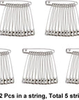 60PCS Large Safety Pins, Durable, Rust-Resistant Nickel Plated Steel Pins Size 4, 2.2Inch /55Mm