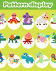Fuse Beads Non-Iron Kit over 3200 Beads 28 Colors Makes Creations with No Heat Mega Bead Refill