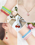 1200Pcs 8Mm Glass Beads for Bracelets Making, 24Colors Crystal Glass Beads Jewelry Making Kit, round Beads for DIY Bracelet Crafts