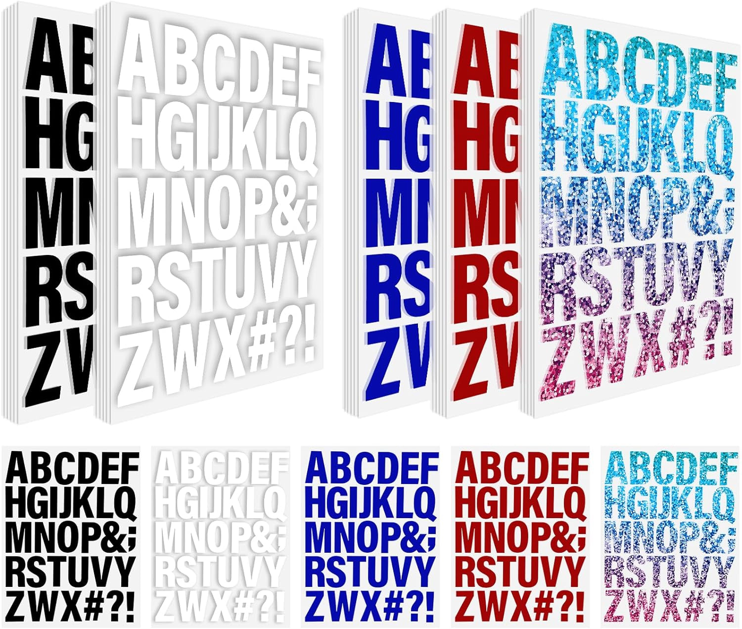 30 Sheets 930 Pieces Iron on Letters for Clothes 1.6 Inch Heat Transfer Letters with A-Z Iron on Vinyl Letters in 5 Colors PU Alphabet Adhesive Stickers for DIY Printing Craft Fabric T-Shirt Jersey