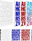 30 Sheets 930 Pieces Iron on Letters for Clothes 1.6 Inch Heat Transfer Letters with A-Z Iron on Vinyl Letters in 5 Colors PU Alphabet Adhesive Stickers for DIY Printing Craft Fabric T-Shirt Jersey