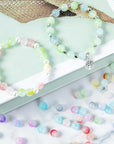 700Pcs Glass Beads for Jewelry Making, 24 Color 8Mm Glass Crystal Beads Friendship Bracelets Making Kit for DIY Earrings Necklaces Rings