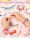 150Pcs Charm Bracelet Making Kit with Jewelry Box Girls Beads for Jewelry Making Kit with DIY Crafts Gift for Girls Bracelet Teen Women Birthday Valentine Gifts Christmas