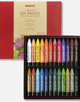 Water-Soluble Oil Pastel Set, 24 Vibrant Colors - Premium Blendable Art Sticks for Artists, Students, and Creatives - MAO-24