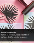 Super Value Block Printing Starter Kit – Includes Ink, Brayer, Lino Handle and Cutters, Speedy-Carve